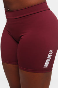 Wine Red FlexFit Scrunch Shorts