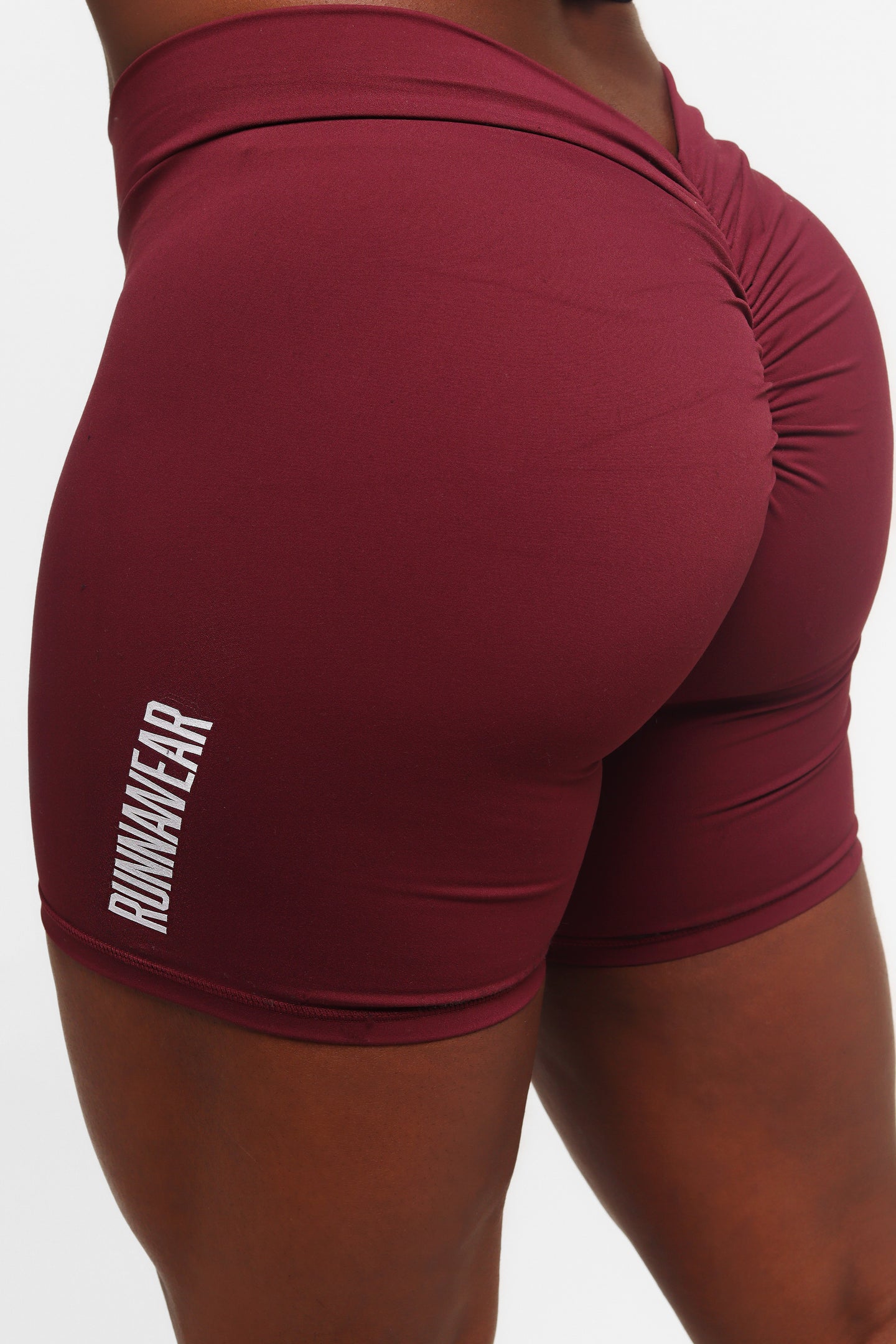 Wine Red FlexFit Scrunch Shorts